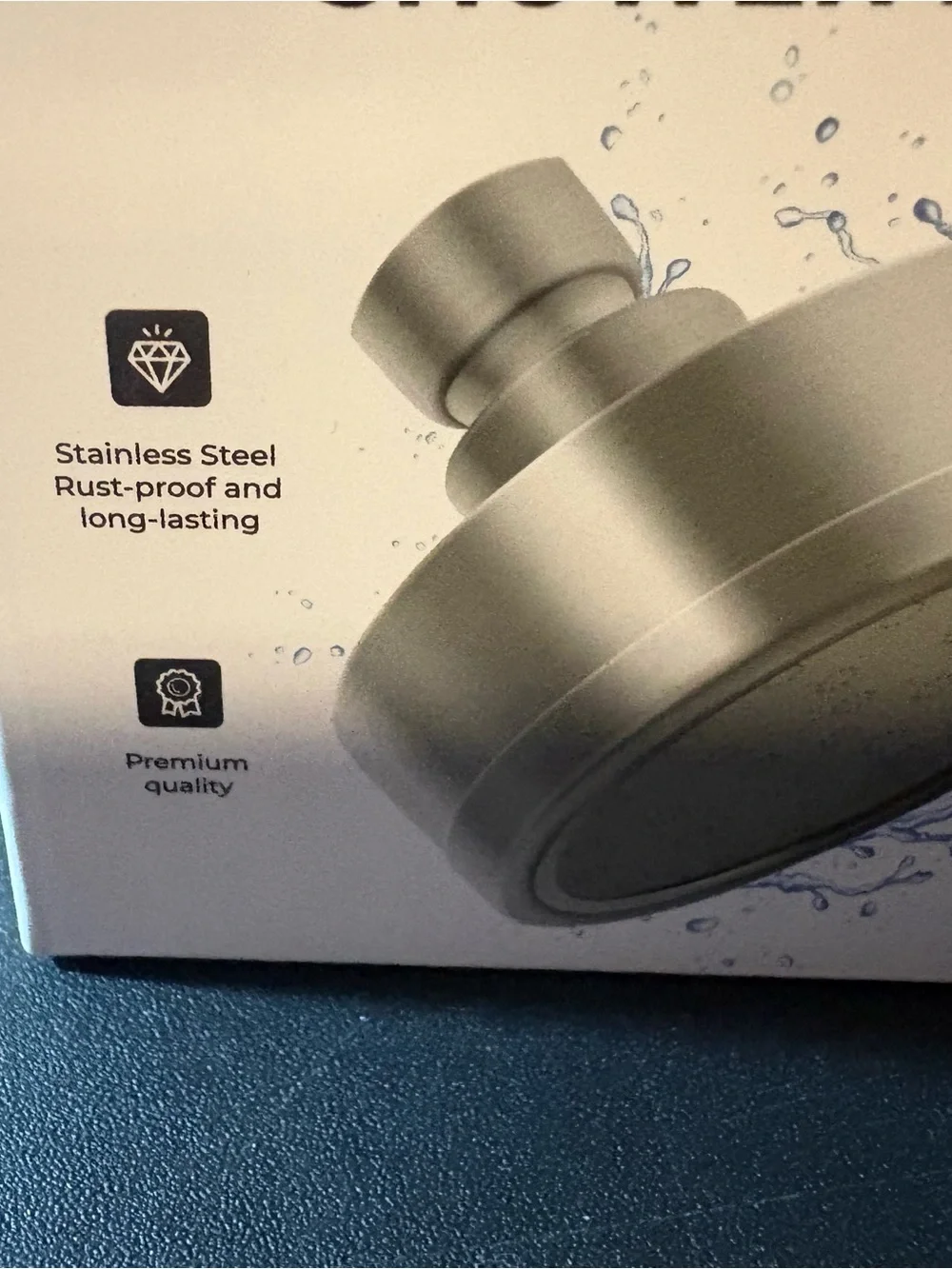 Premium Stainless Steel Shower Head - Brushed Silver Finish